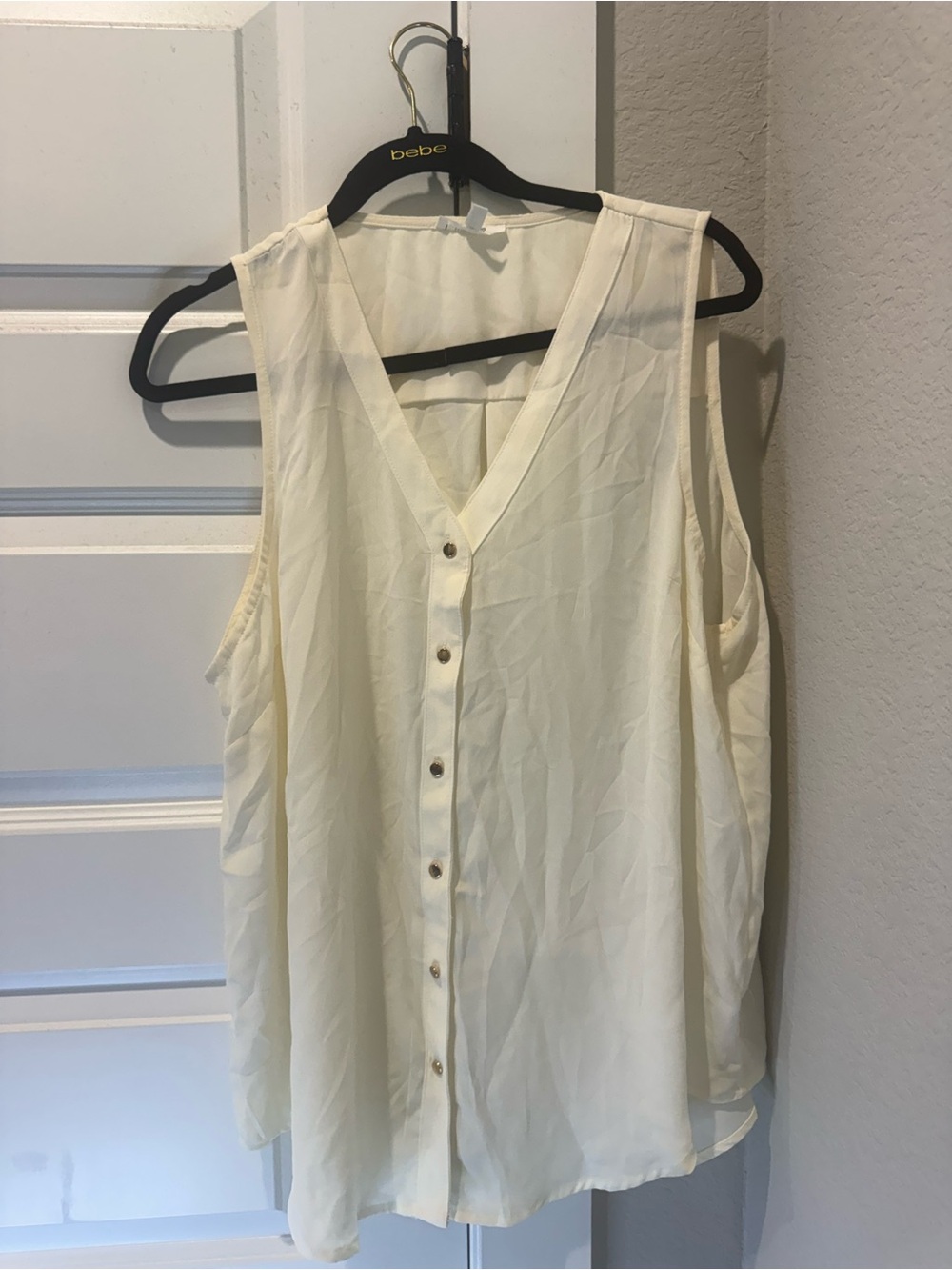 Maurices Cream Button-Front Sleeveless Camisole